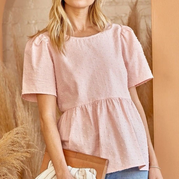 ANDREE BY UNIT Light Pink Blouse - Picture 1 of 3
